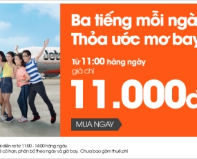 CUỐI TUẦN SIÊU KHUYẾN MÃI, BA TIẾNG MỖI NGÀY, THỎA ƯỚC MƠ BAY!