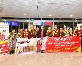 Vietjet tiên phong khai trương hai đường bay thẳng từ Việt Nam tới New Delhi (Ấn Độ)