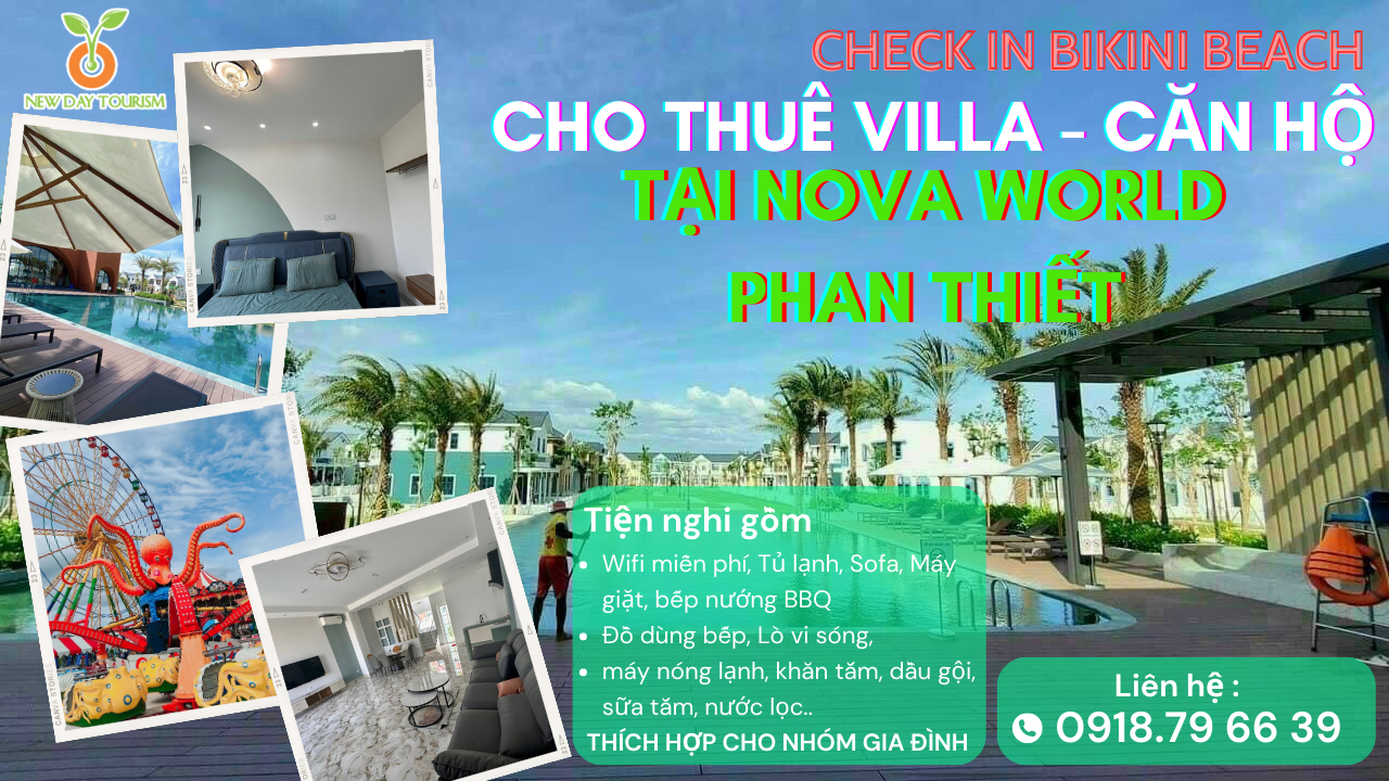 DỊCH VỤ CHO THUÊ CĂN HỘ - VILLA TẠI NOVAWORLD PHAN THIẾT