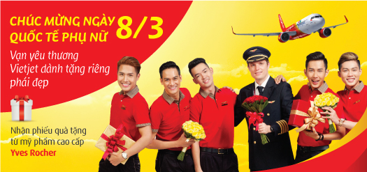 Vạn yêu thương Vietjet, dành tặng riêng phái đẹp