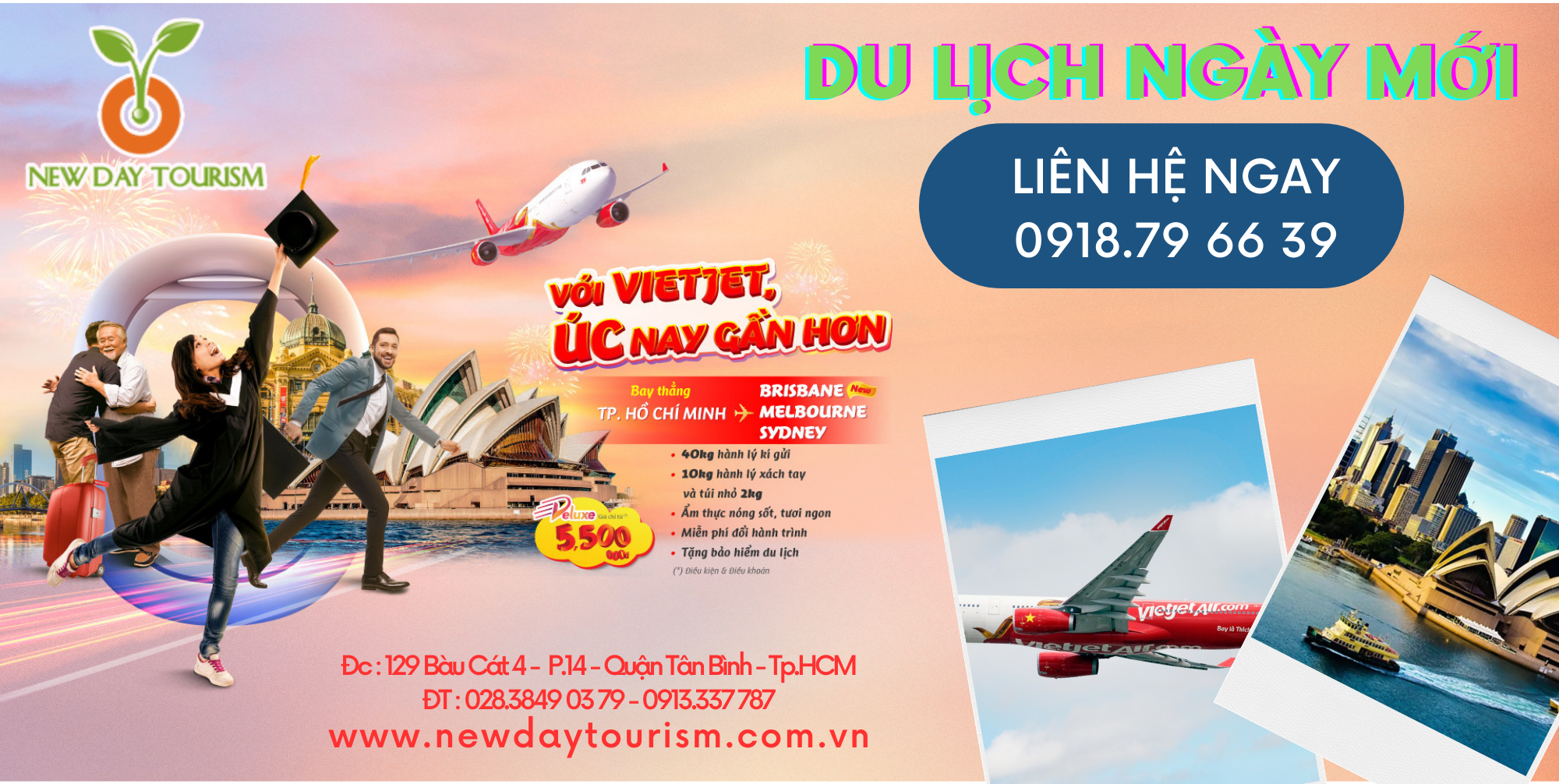 Bay Úc 0đ, Săn khuyến mãi Thứ Hai, Ba, Tư mỗi tuần cùng Vietjet