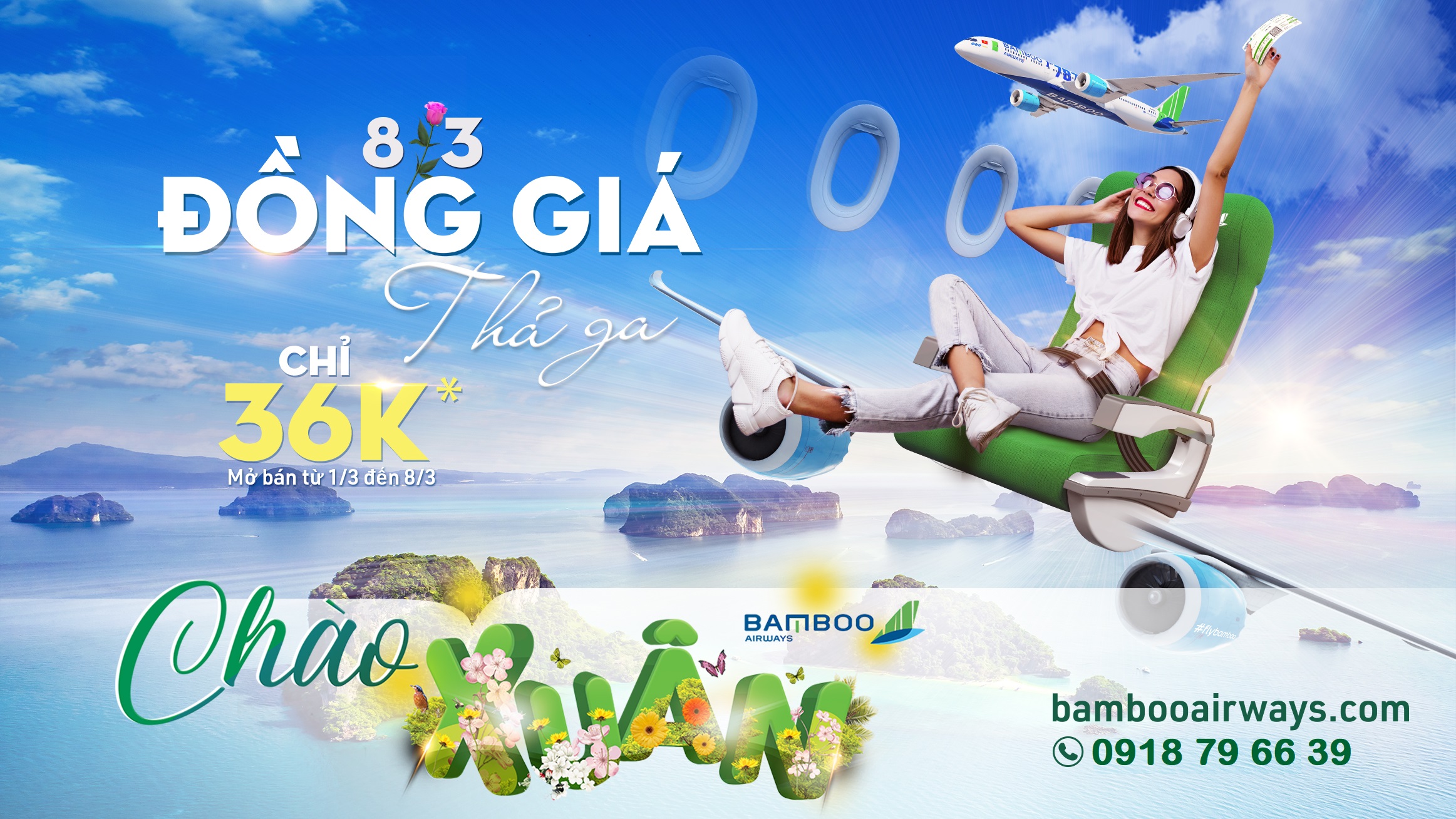 BAMBOO AIRWAYS QUÀ TẶNG ĐẶT BIỆT NGÀY QUỐC TẾ PHỤ NỮ 08/03/2021