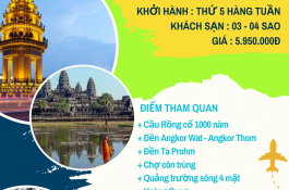 TOUR CAMBODIA GHÉP LẺ THỨ 5 HÀNG TUẦN