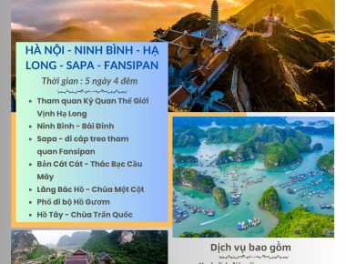 DU LỊCH KHÁM PHÁ: HCM - HÀ NỘI - SAPA - LÀO CAI - NINH BÌNH - HẠ LONG